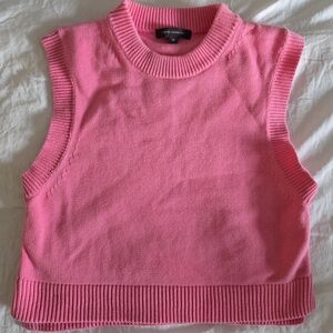 Pink Sleeveless Knit Top
